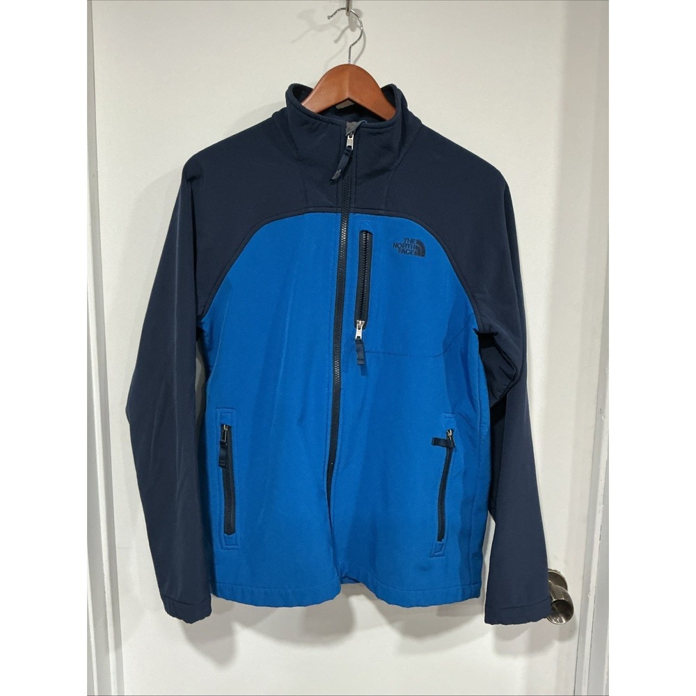 North Face Apex Bionic Soft shell Jacket, Boys XL, Blue, Windproof, Fleece Lined